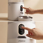 Princess Automatische Voerbak - Smart 4 Liter - Kat & Hond - App Bediening - Droogvoer - Roestvrijstalen Kom – BPA‑vrij – Back‑up Batterij - Voerautomaat - Voerdispenser - 610040