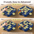 KADTC Dog Chess Puzzle Toy, 3-Levels, Mental Stimulation for Smart Dogs