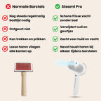 Steam Buddy Pro® | Professionele Vachtverzorgings Borstel voor alle Honden & Katten